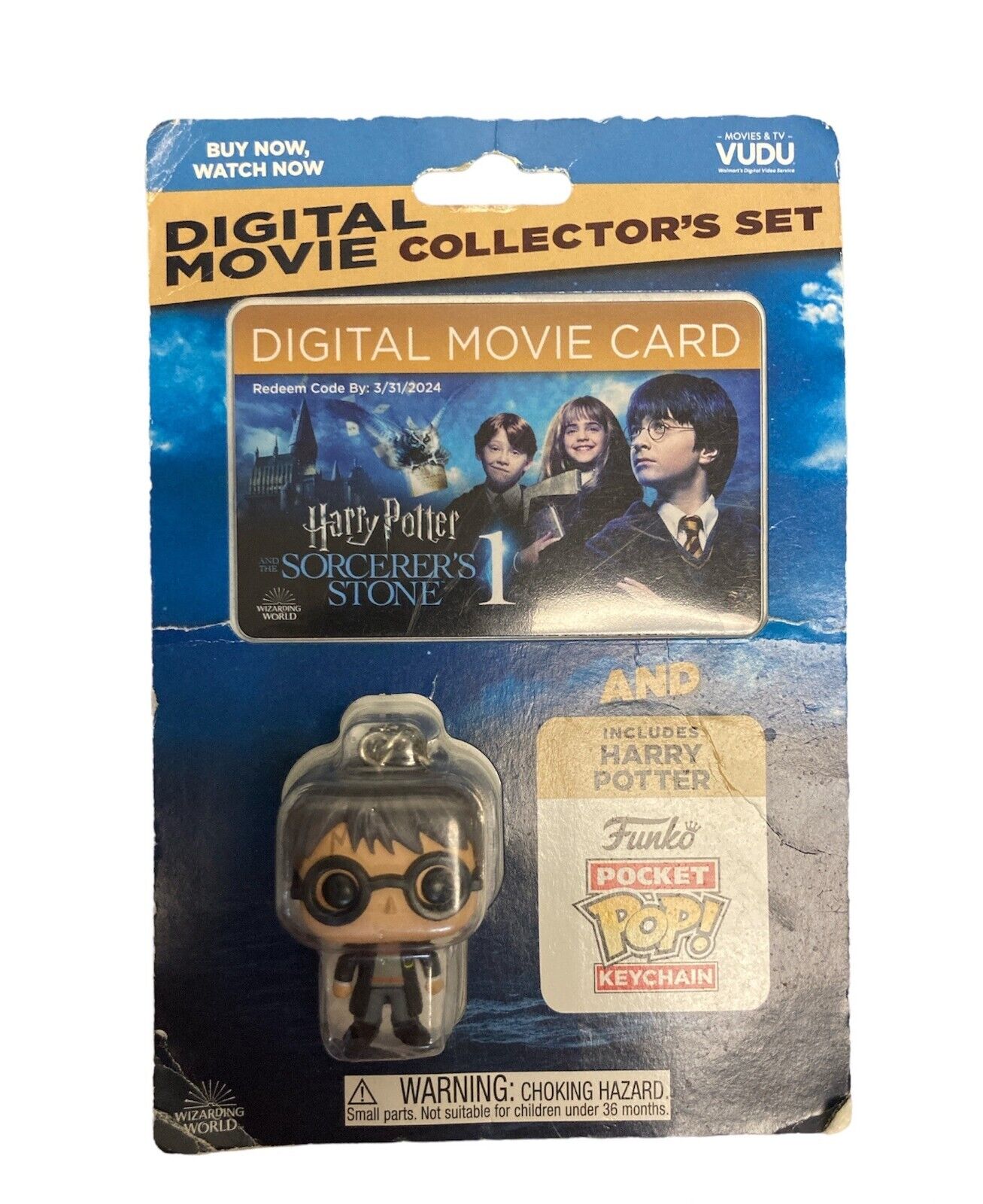 Digital Movie Card for Harry Potter & the Sorcerer's Stone + Funko Pop Keychain