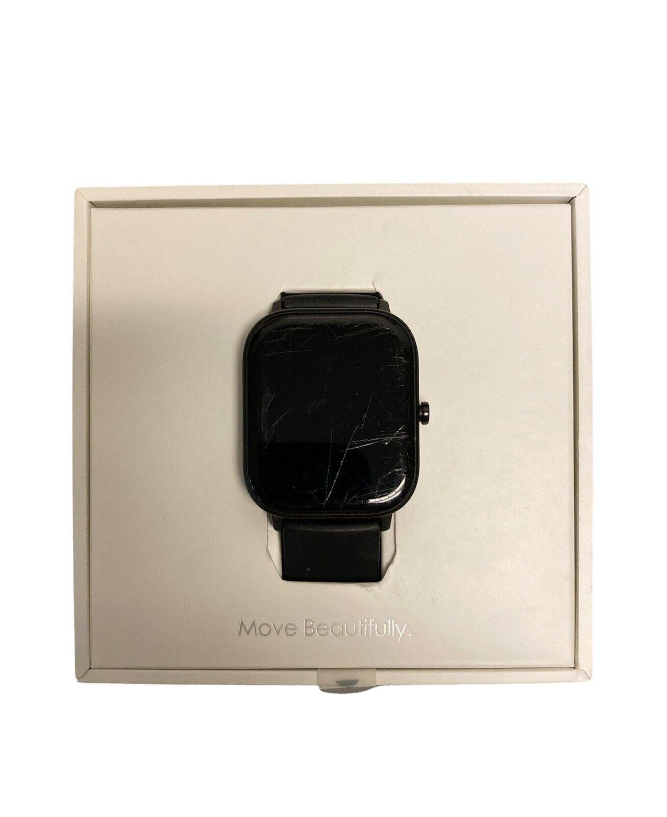Amazfit GTS A1914 42mm Aluminum Case Black Silicone Strap - Black