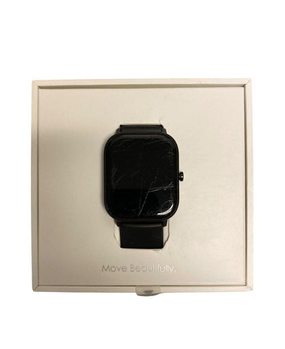 Amazfit GTS A1914 42mm Aluminum Case Black Silicone Strap - Black