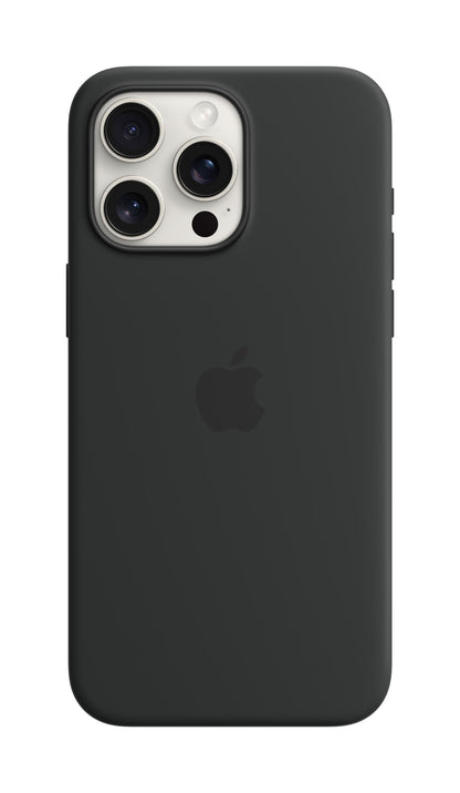 Apple iPhone 15 Pro Max Silicone Case with MagSafe - Black (MT1M33zm/A)