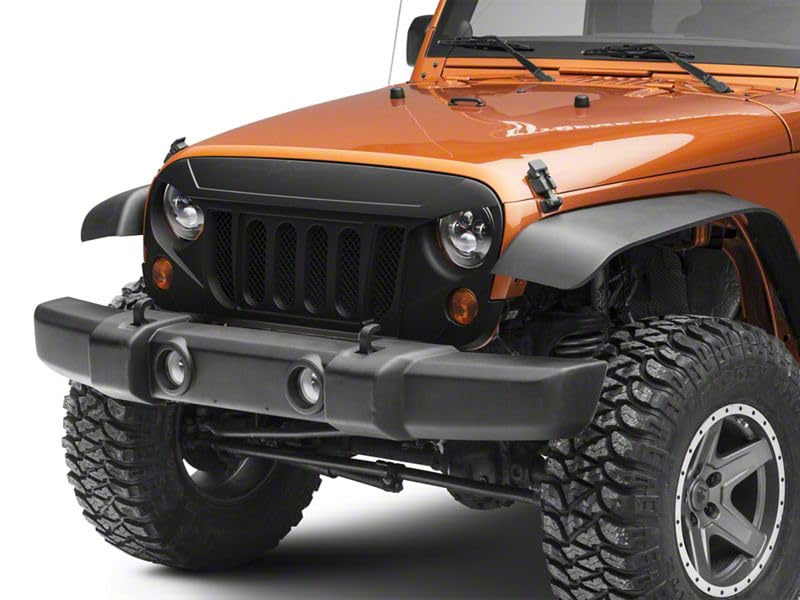 Red Rock 4x4 Avenger Grille in Matte Black Styling Fits Jeep Wrangler JK 2007-2018