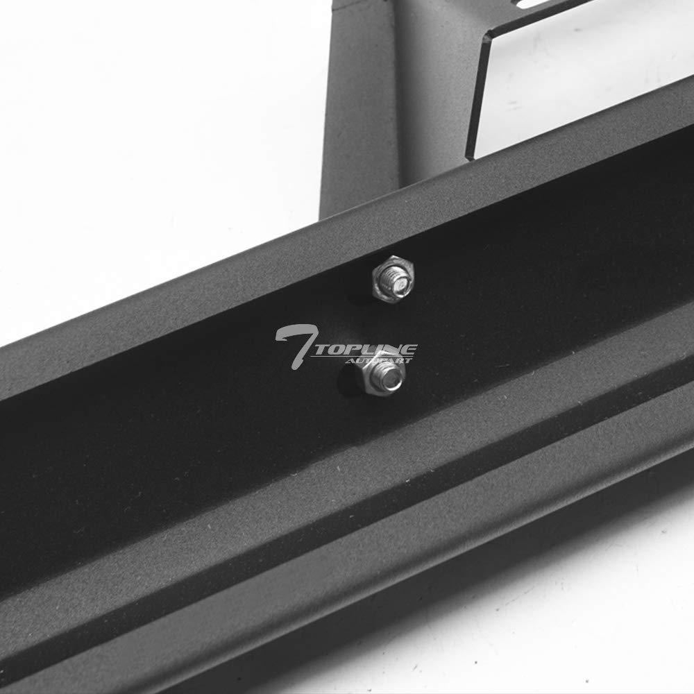 Matte Black Modular Drop Step Side Nerf Bars Rail Running Boards Compatible with 07-18 Jeep Wrangler 4 Door JK