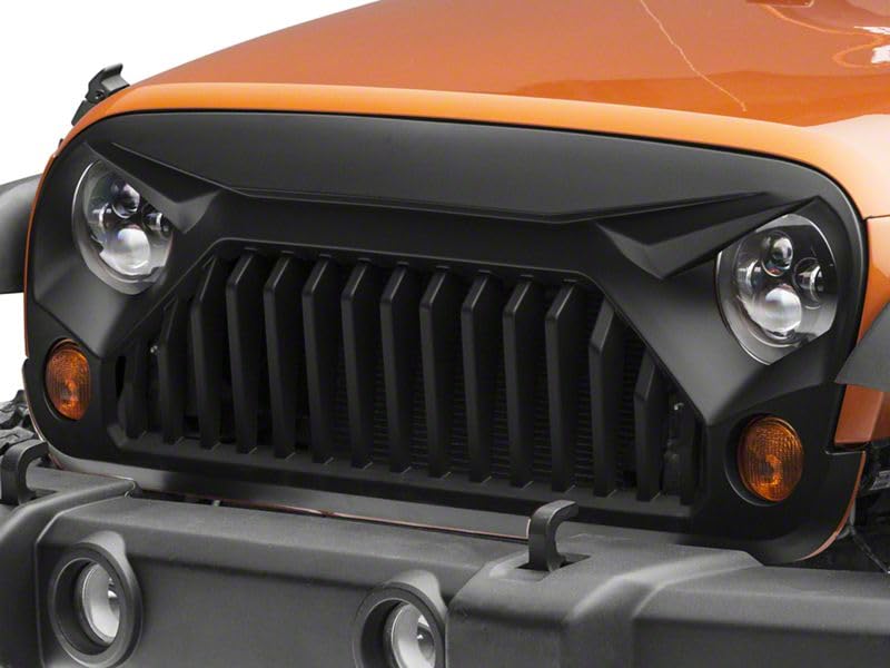 Red Rock 4x4 Gladiator Grille in Matte Black Styling Fits Jeep Wrangler JK 2007-2018