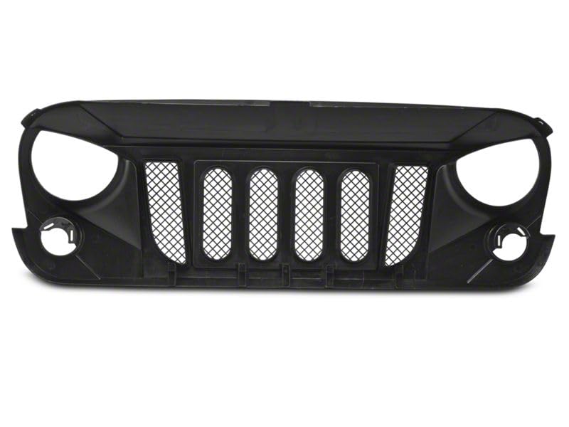 Red Rock 4x4 Avenger Grille in Matte Black Styling Fits Jeep Wrangler JK 2007-2018