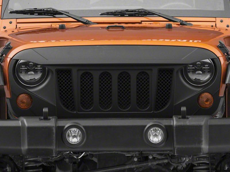 Red Rock 4x4 Avenger Grille in Matte Black Styling Fits Jeep Wrangler JK 2007-2018