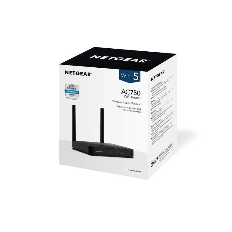 NEW SEALED! Netgear R6020-100PAS AC750 Dual Band Wi-Fi Gigabit Router (Wifi 5)