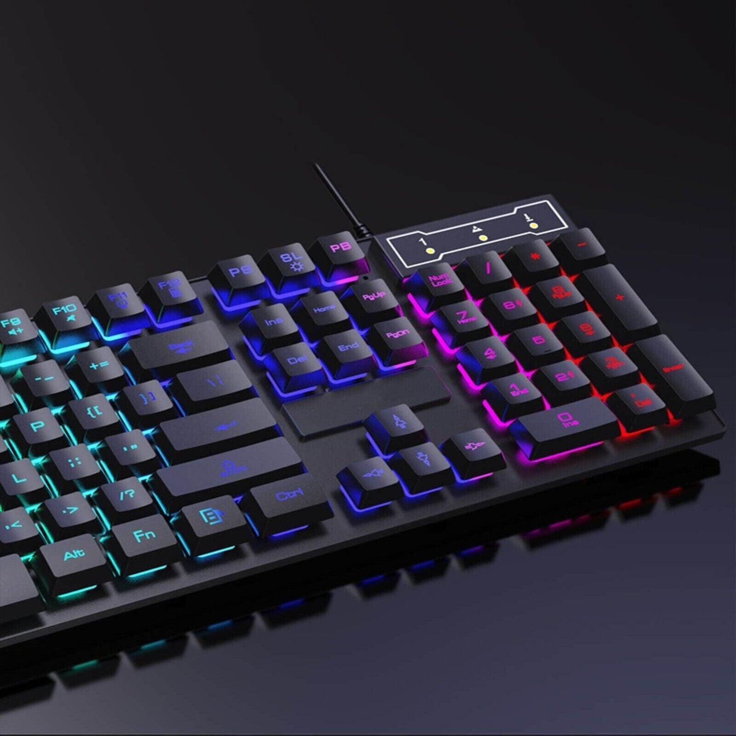 FOREV Keyboard, Wired RGB Backlit Computer Keyboard FV-Q305S (NO MOUSE)