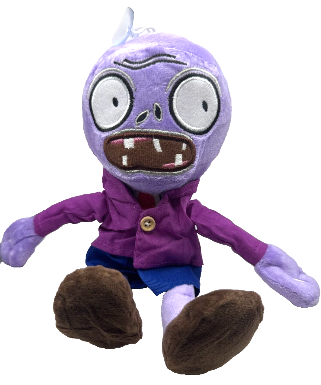 Plants vs. Zombies Purple Zombie Plushie w/Suction Cup for Hanging