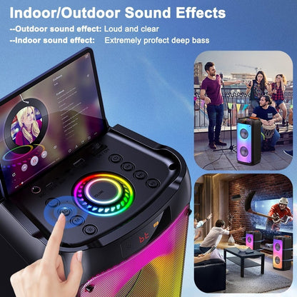 JYX Karaoke Multifunctional Bluetooth Speaker 2 Microphones