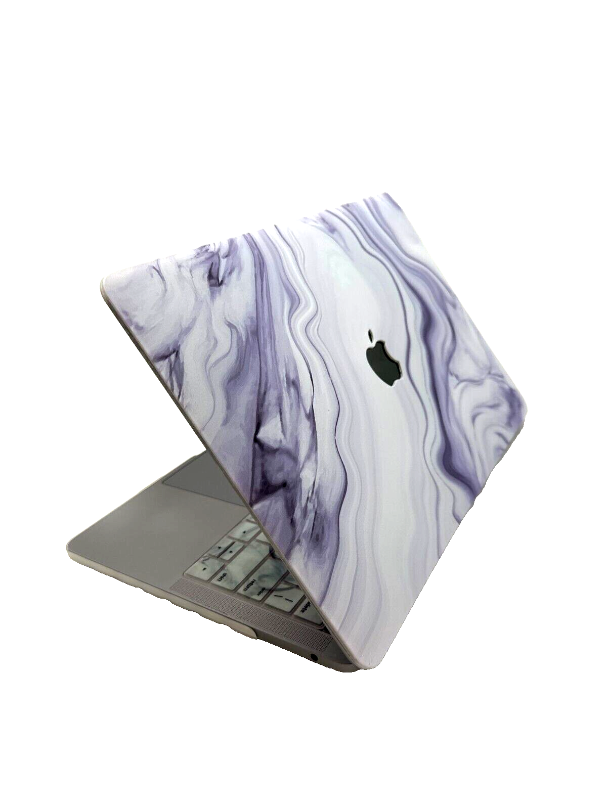 For MacBook New Pro 13" Hard Shell Cover - Purple Marble w/Keyboard cover