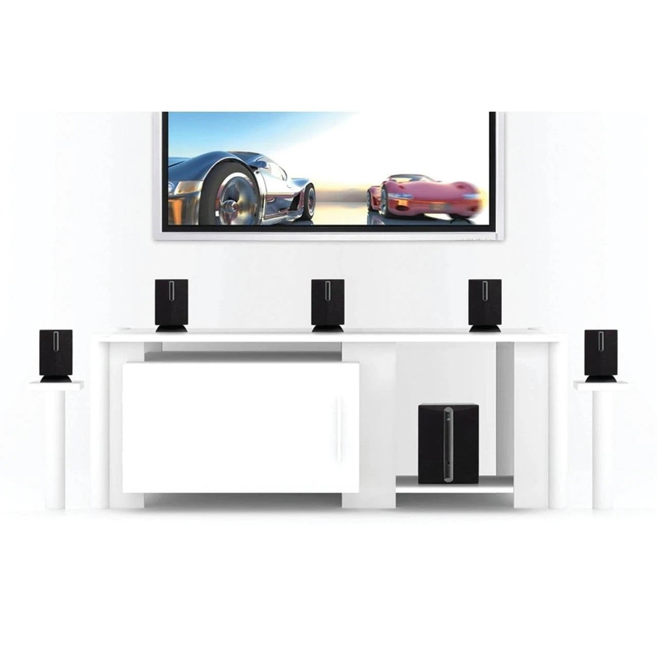 GPX HT050B 5.1 Channel Speaker System with Subwoofer - Black