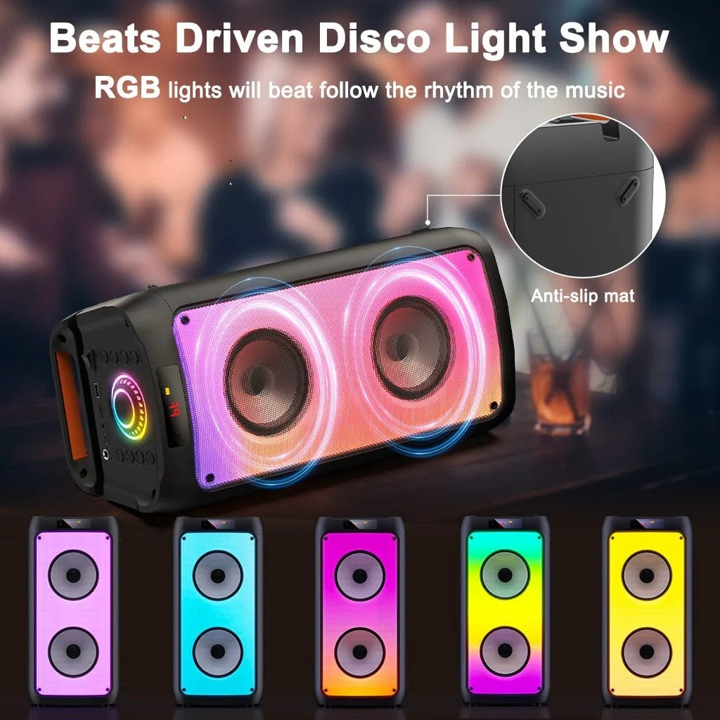 JYX Karaoke Multifunctional Bluetooth Speaker 2 Microphones