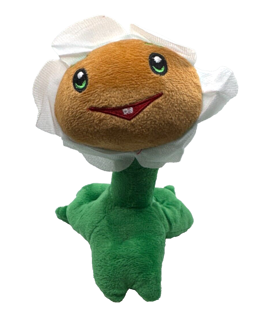 Plants vs. Zombies - White Flower Plant Plushie w/Suction Cup for Hanging