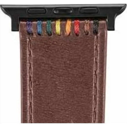 Platinum Brown Leather Apple Watch Pride Band 38/40mm