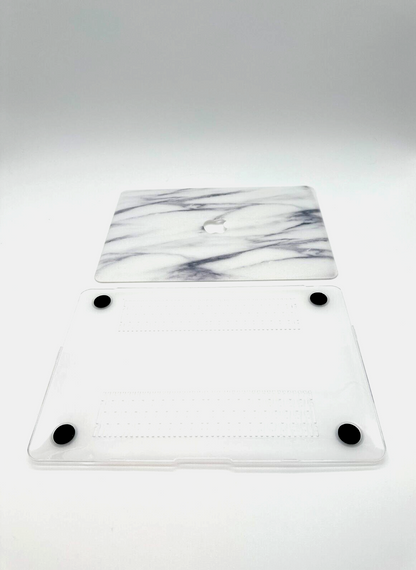 For MacBook - Unbranded Hard Shell - Top and Bottom Cover - Marbled Gray