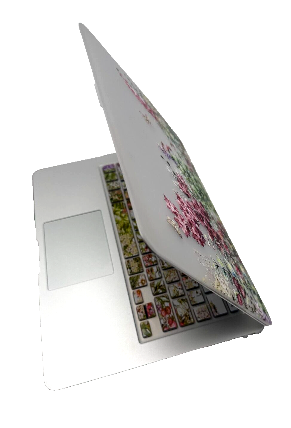 MacBook New Air 13" 3 Hard Shell Cover - Wildflower Garden/Clear w/accessories