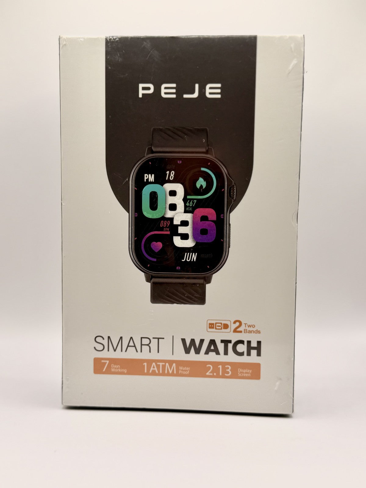 Peje G08 42mm Smart Watch 2.13" AMOLED GPS 1ATM Waterproof BT Call | BLACK