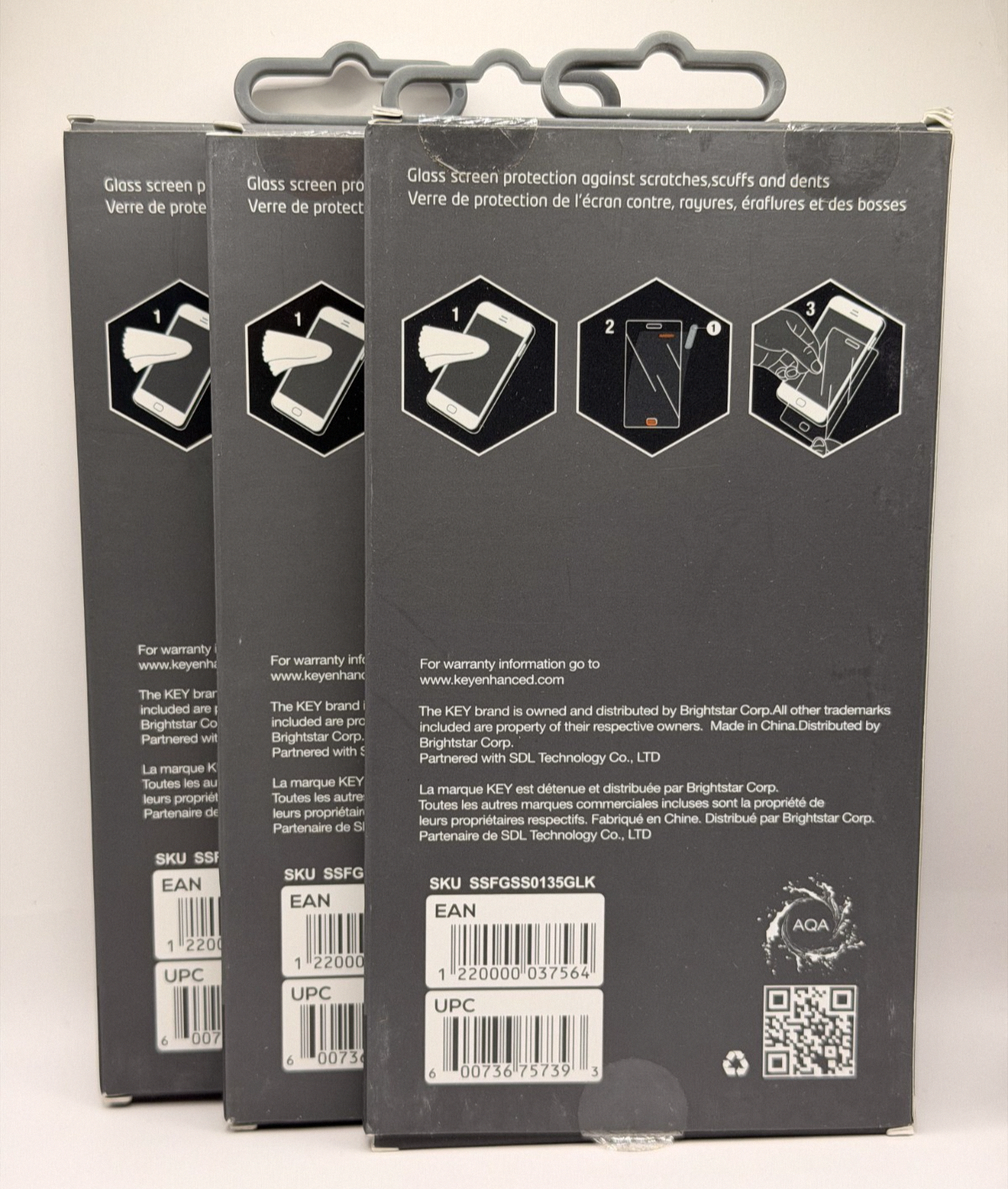 Bundle of 3 | KEY Tempered Glass Screen Protector for Samsung Galaxy J3 Achieve