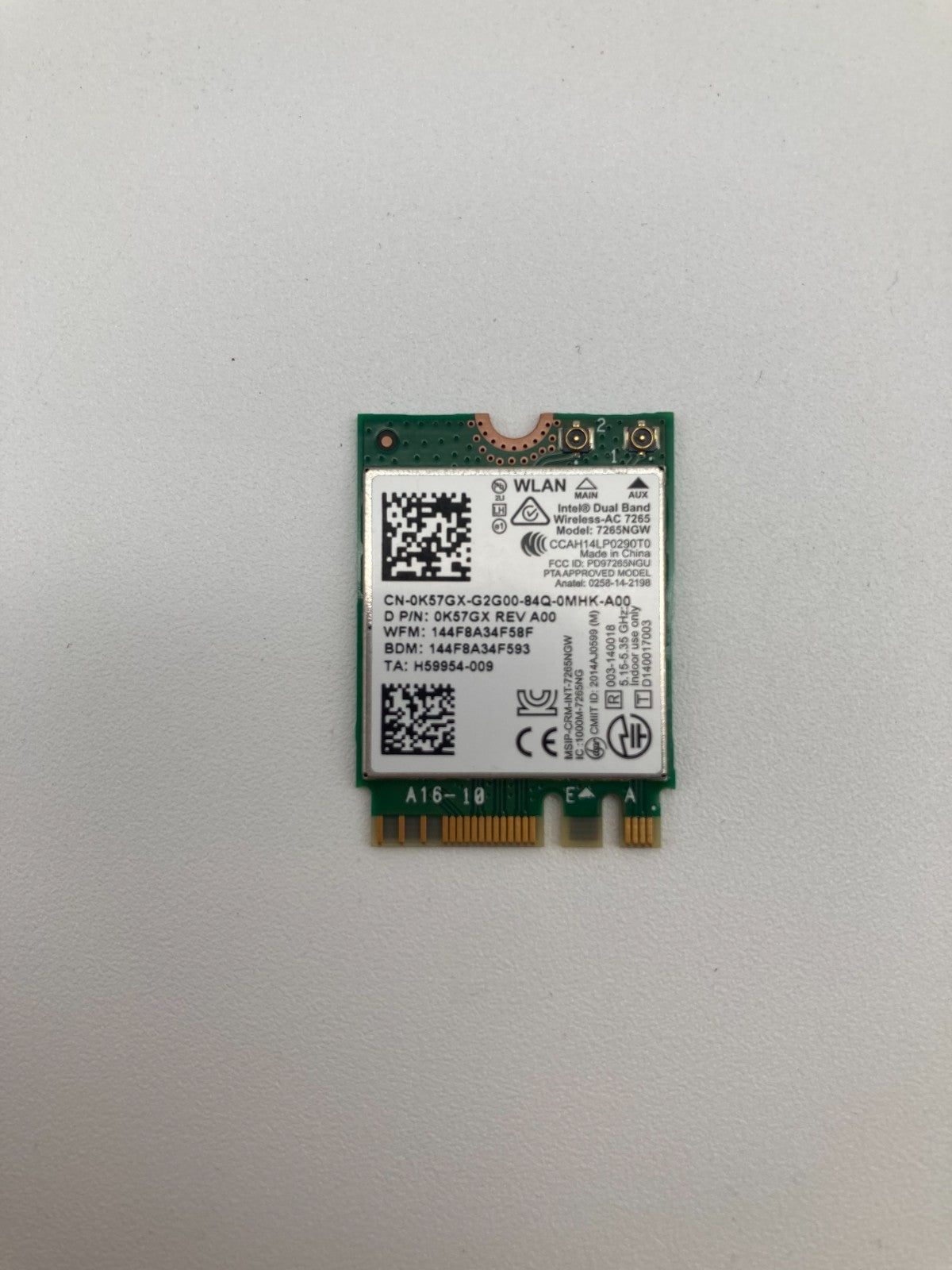 Intel Dual Band Wireless-AC 7265 NGW