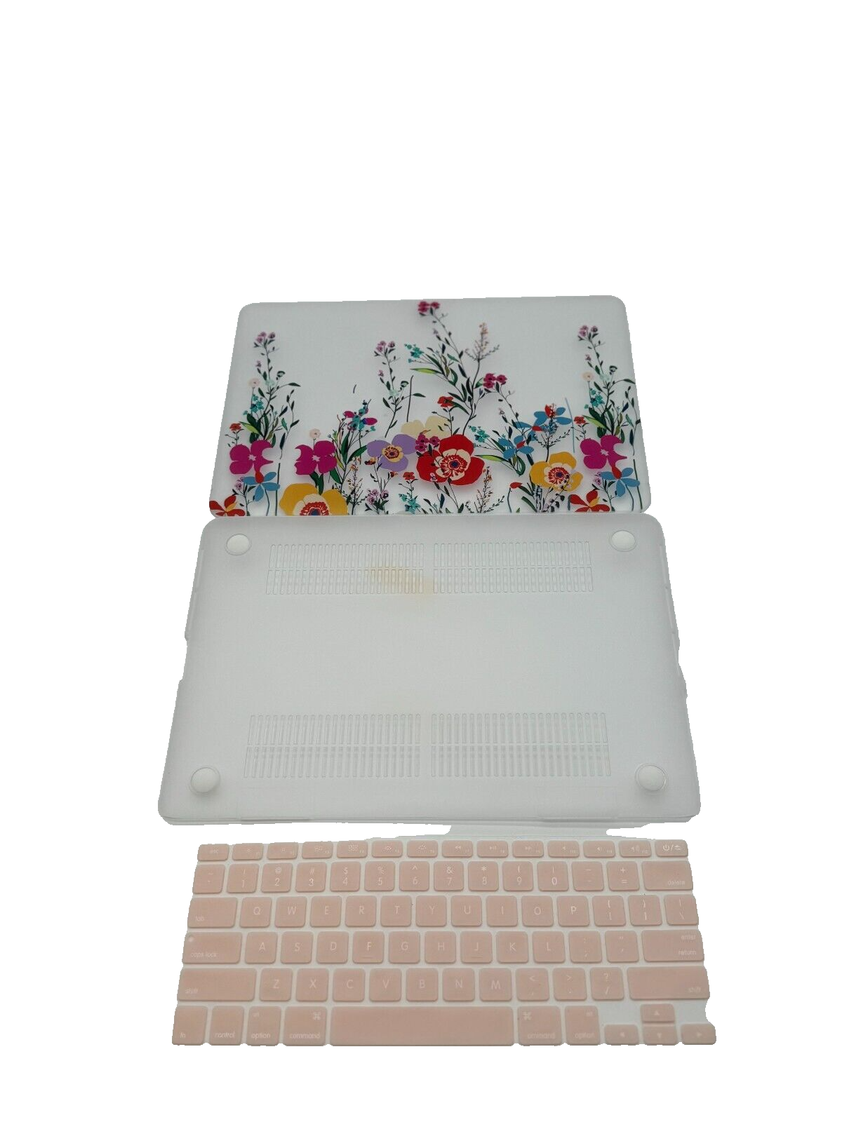 For Mac Book - Retina 13 inch Shell Laptop Hard Case Cover Clear/Floral Design