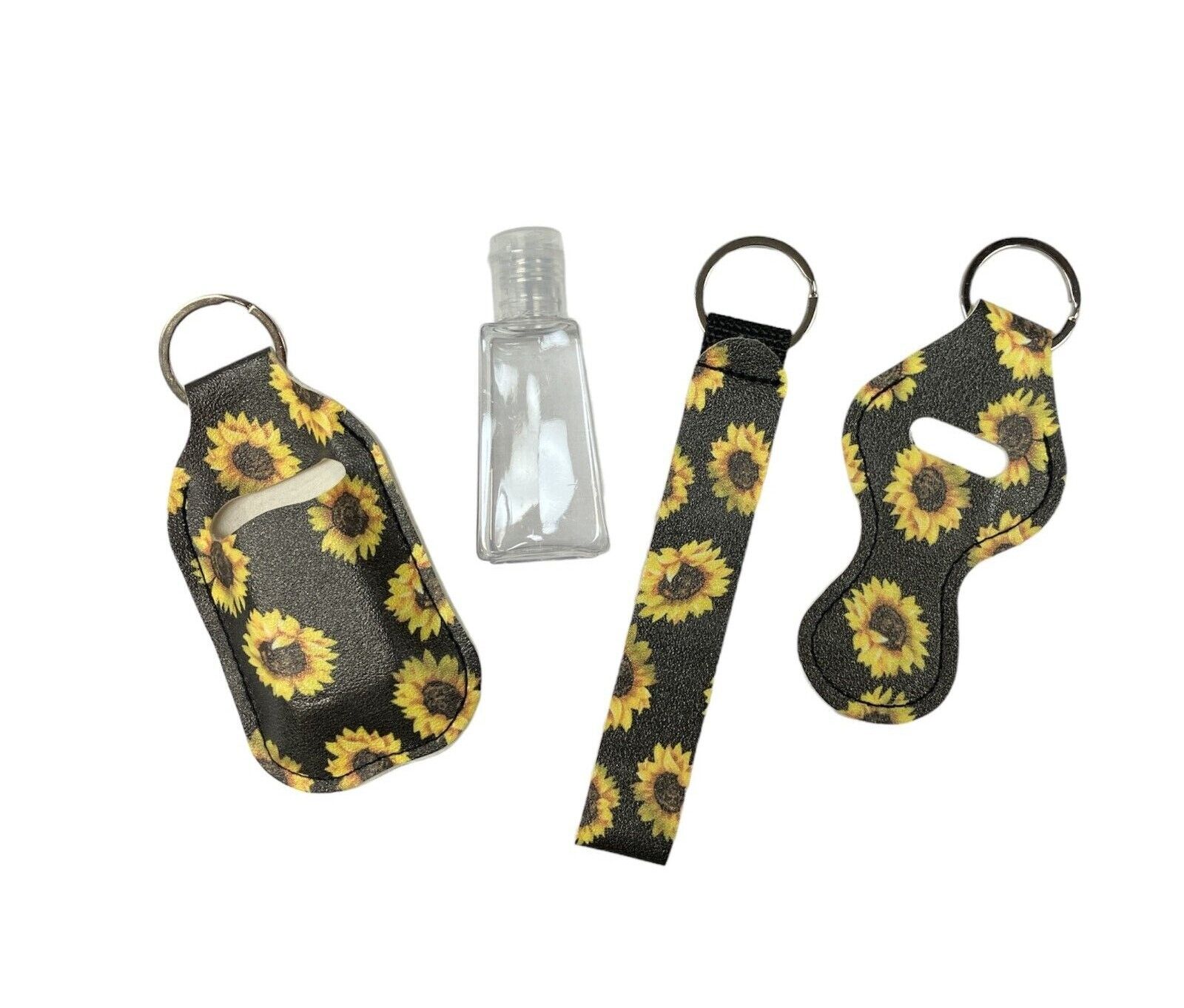 Decortive Keychain with Refillable Hand Sanitizer Bottle, Travel Key Chain Women