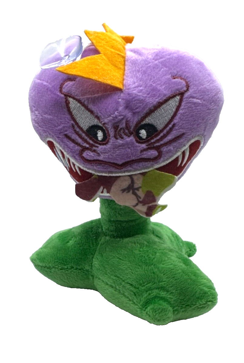 Plants vs. Zombies - Purple Head Plant Plushie w/Suction Cup for Hanging