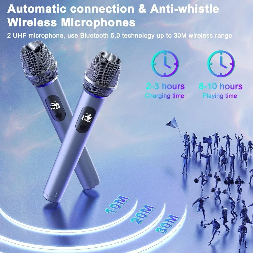 JYX Karaoke Multifunctional Bluetooth Speaker 2 Microphones