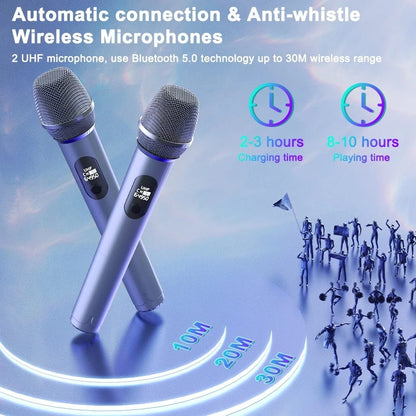 JYX Karaoke Multifunctional Bluetooth Speaker 2 Microphones