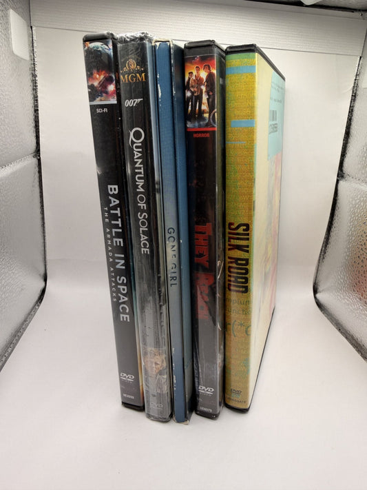 Action Thriller 5-DVD Lot – Gone Girl, Quantum of Solace, Silk Road, They Reach