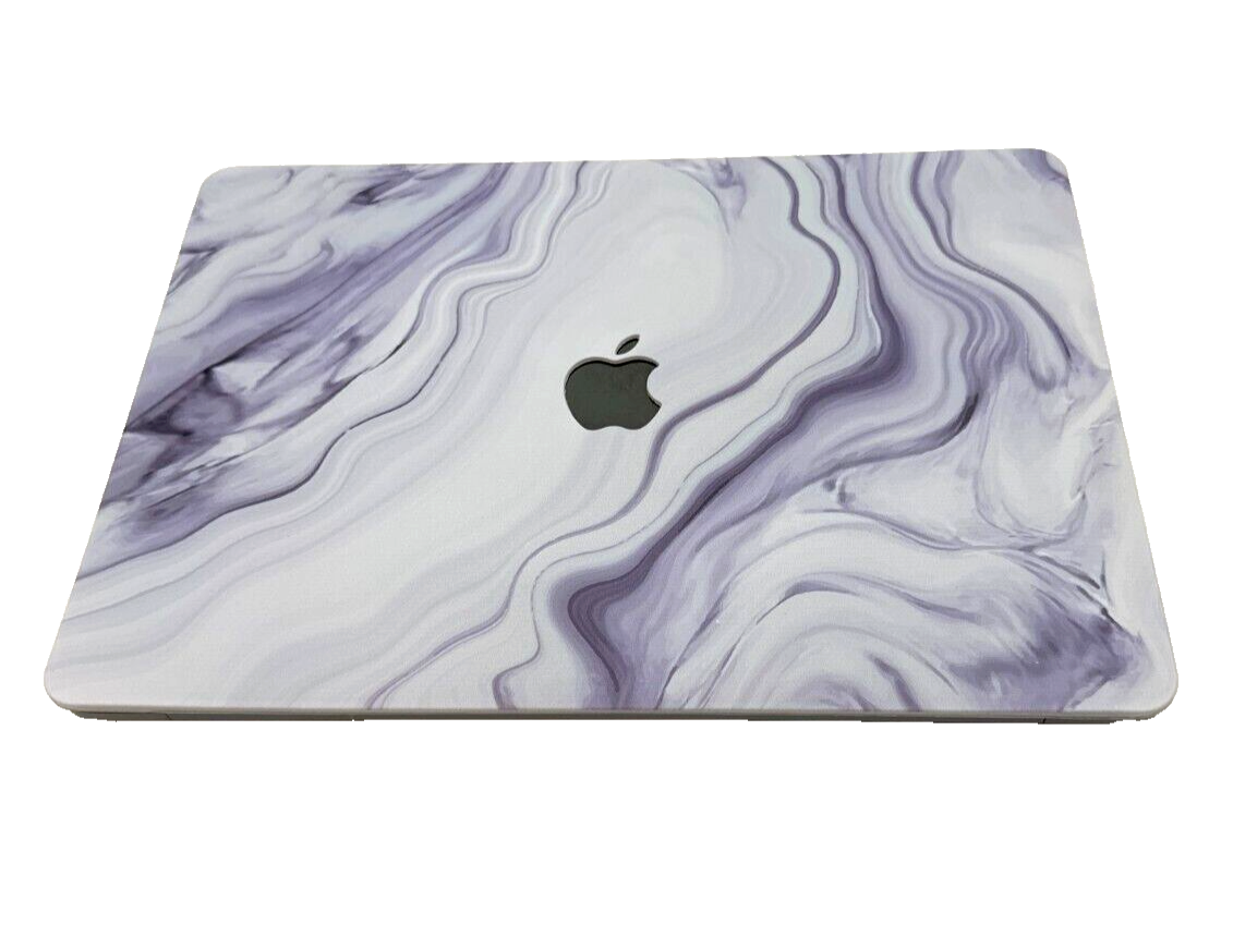 For MacBook New Pro 13" Hard Shell Cover - Purple Marble w/Keyboard cover