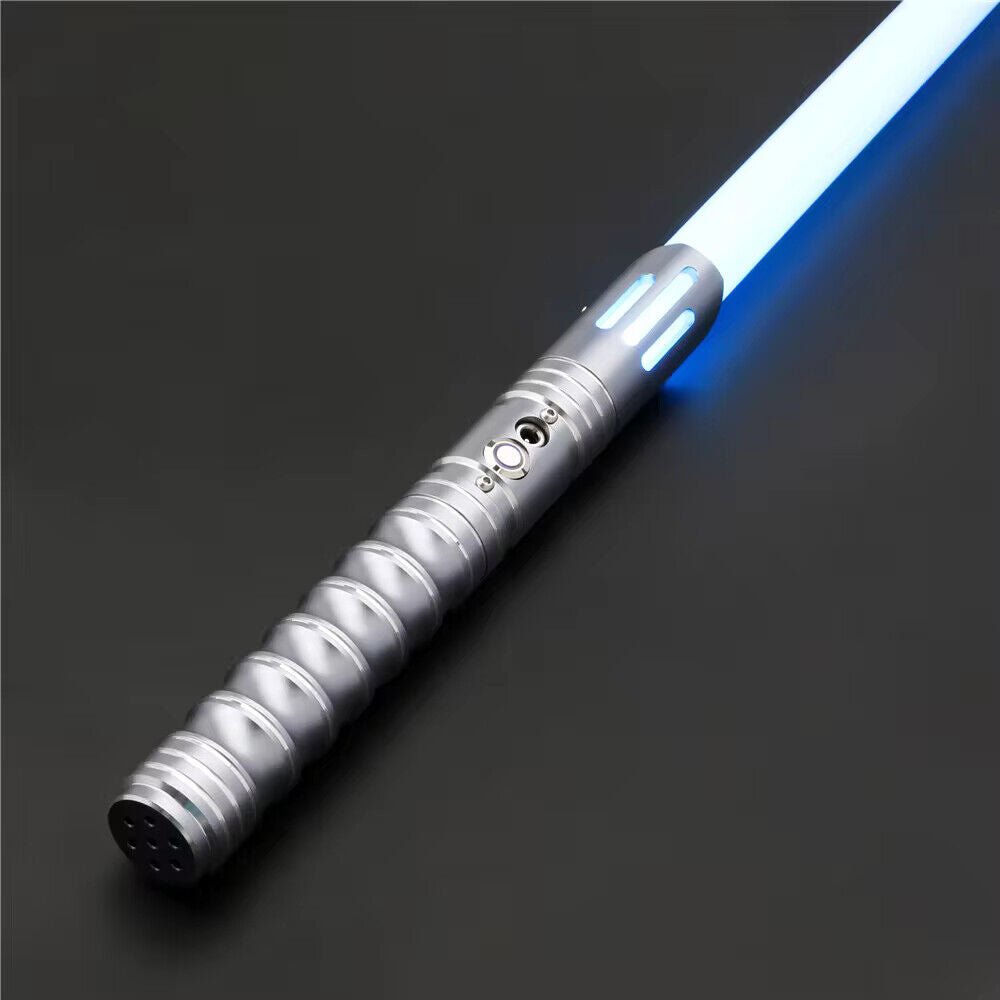 TXQ saber RGB Lightsaber 12 Colors 10 Sounds Dueling Metal Hilt Polycarbonate