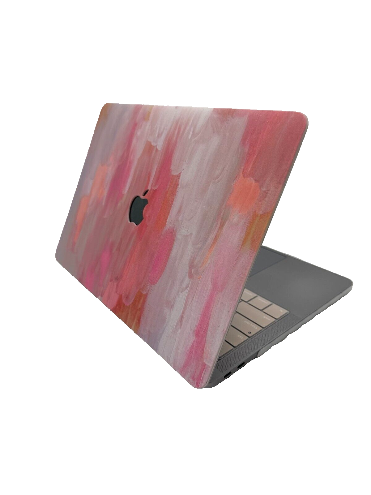 For MacBook For Air 13" Hard Shell Cover - Paint Stroke Pink W/Keyboard cover