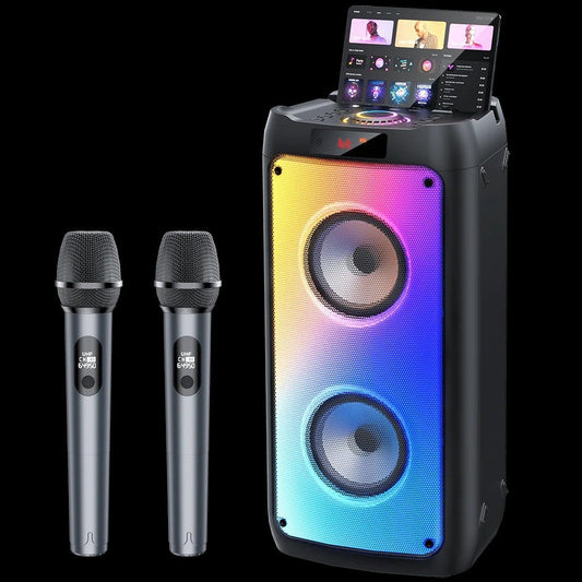 JYX Karaoke Multifunctional Bluetooth Speaker 2 Microphones