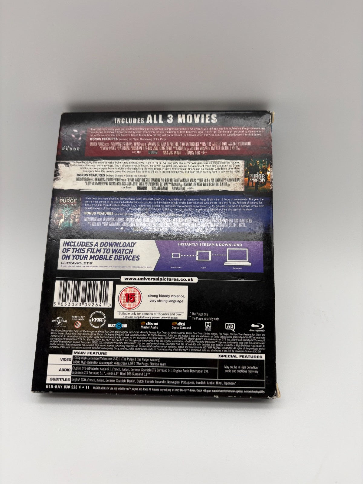 The Purge 3 Movie Collection The Purge-The Purge Anarchy-The Purge Election Year