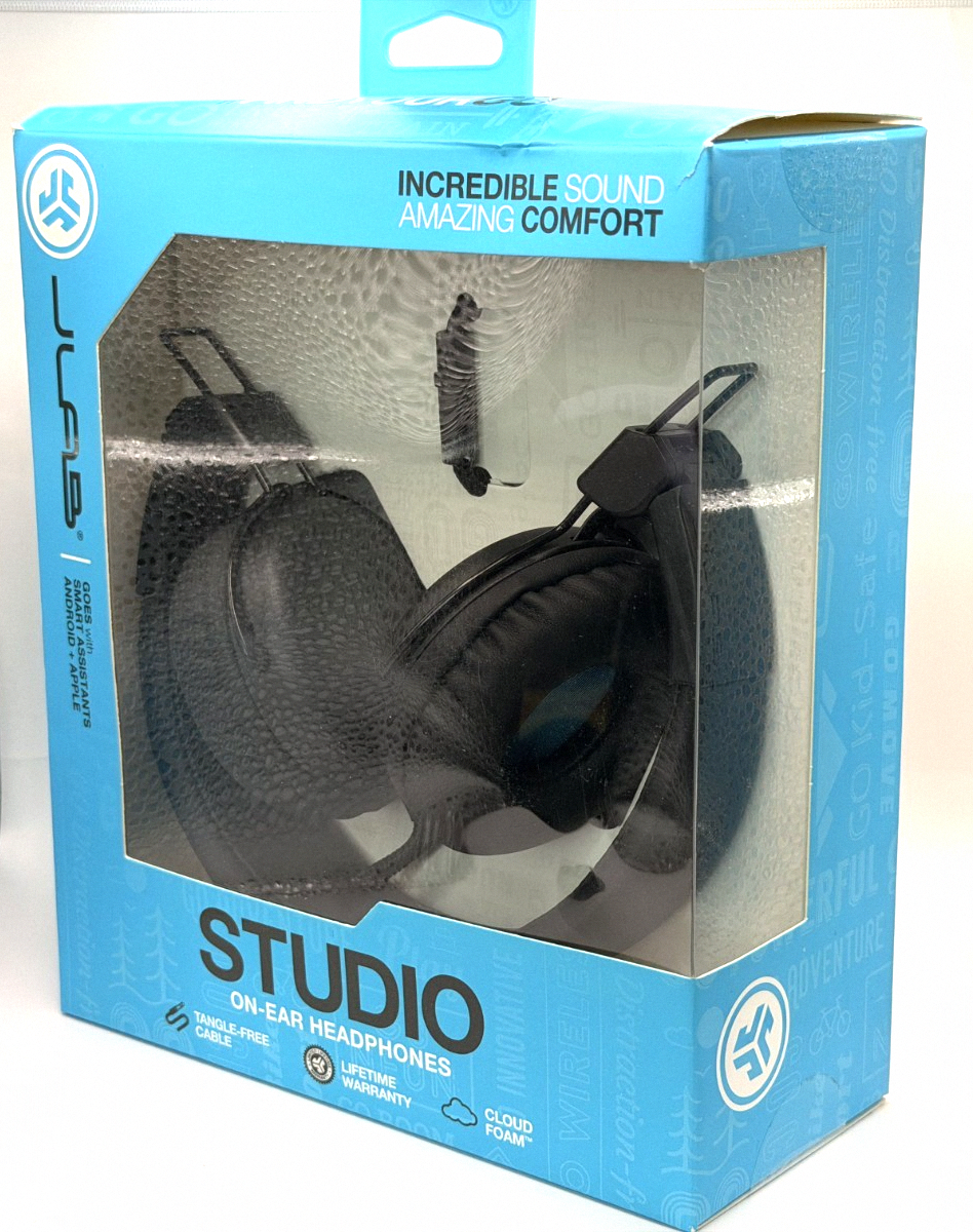 JLab Audio Wired On-Ear Headphones - Black