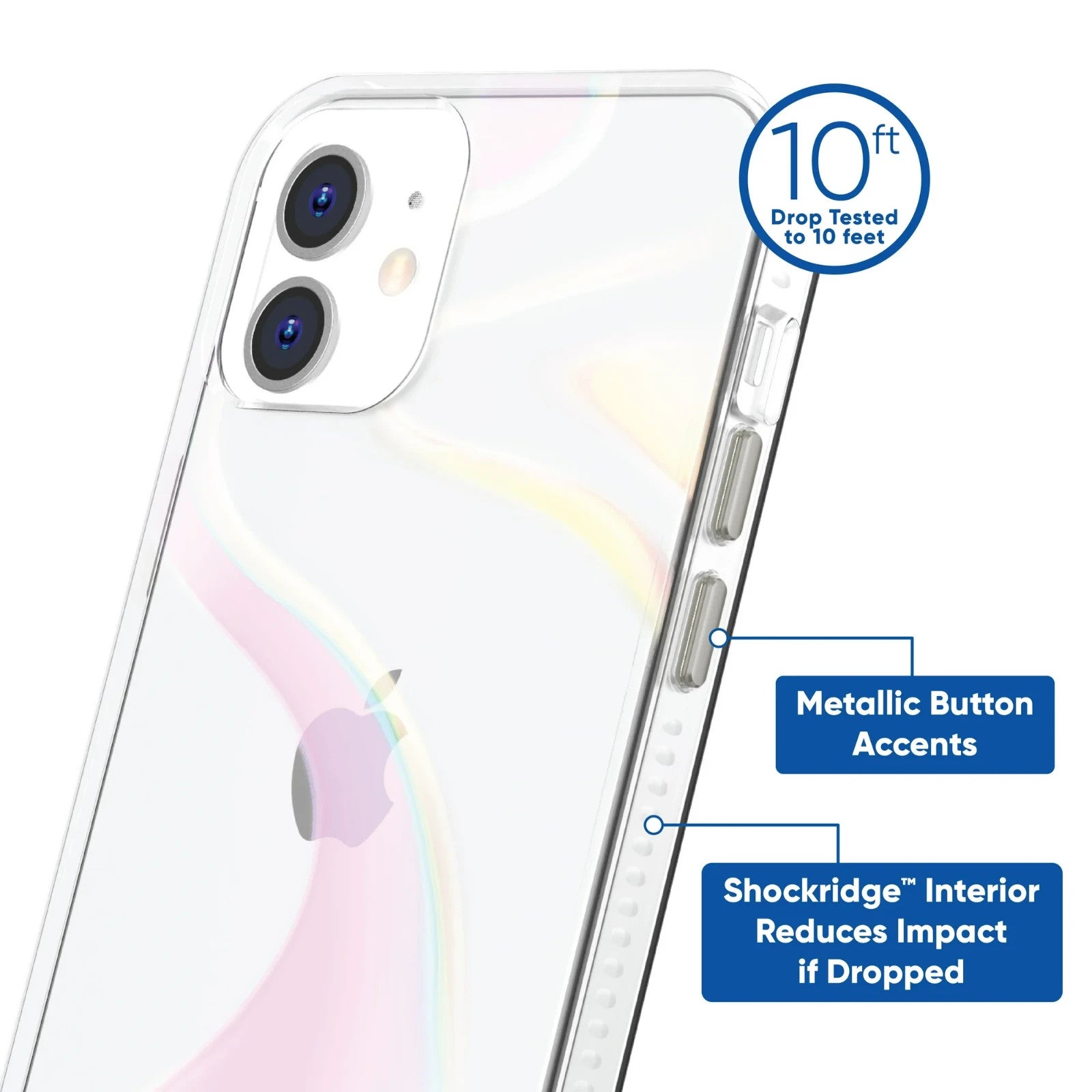 onn. Phone Case for iPhone 12 / iPhone 12 Pro - Iridescent Illusion