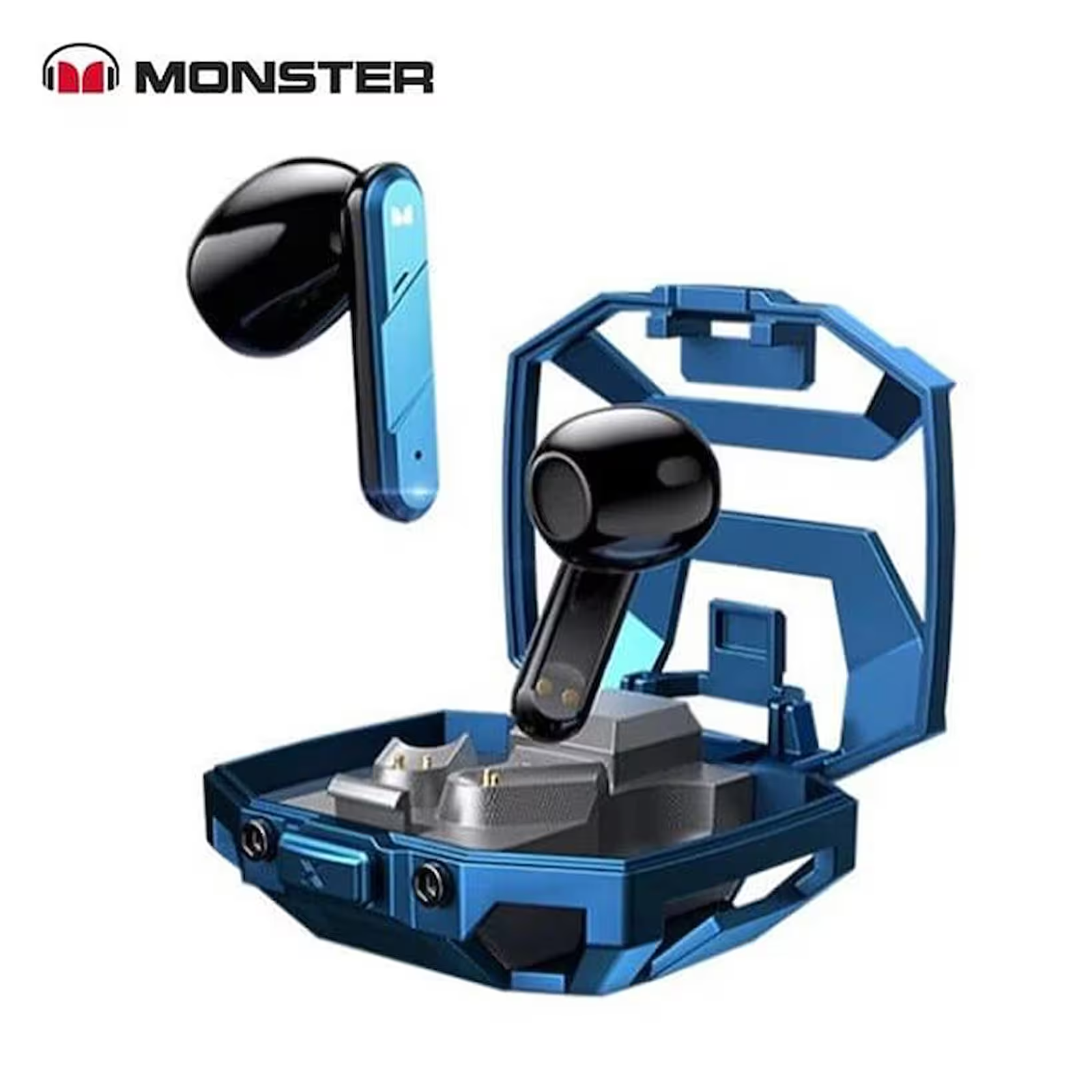 Monster AirMars XKT09 Wireless Gaming Headphones w/ Bluetooth, Blue - BRAND NEW!