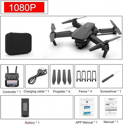 E88 Pro Drone with Camera for Adults, WiFi FPV, 1080P HD & 4K Dual Camera