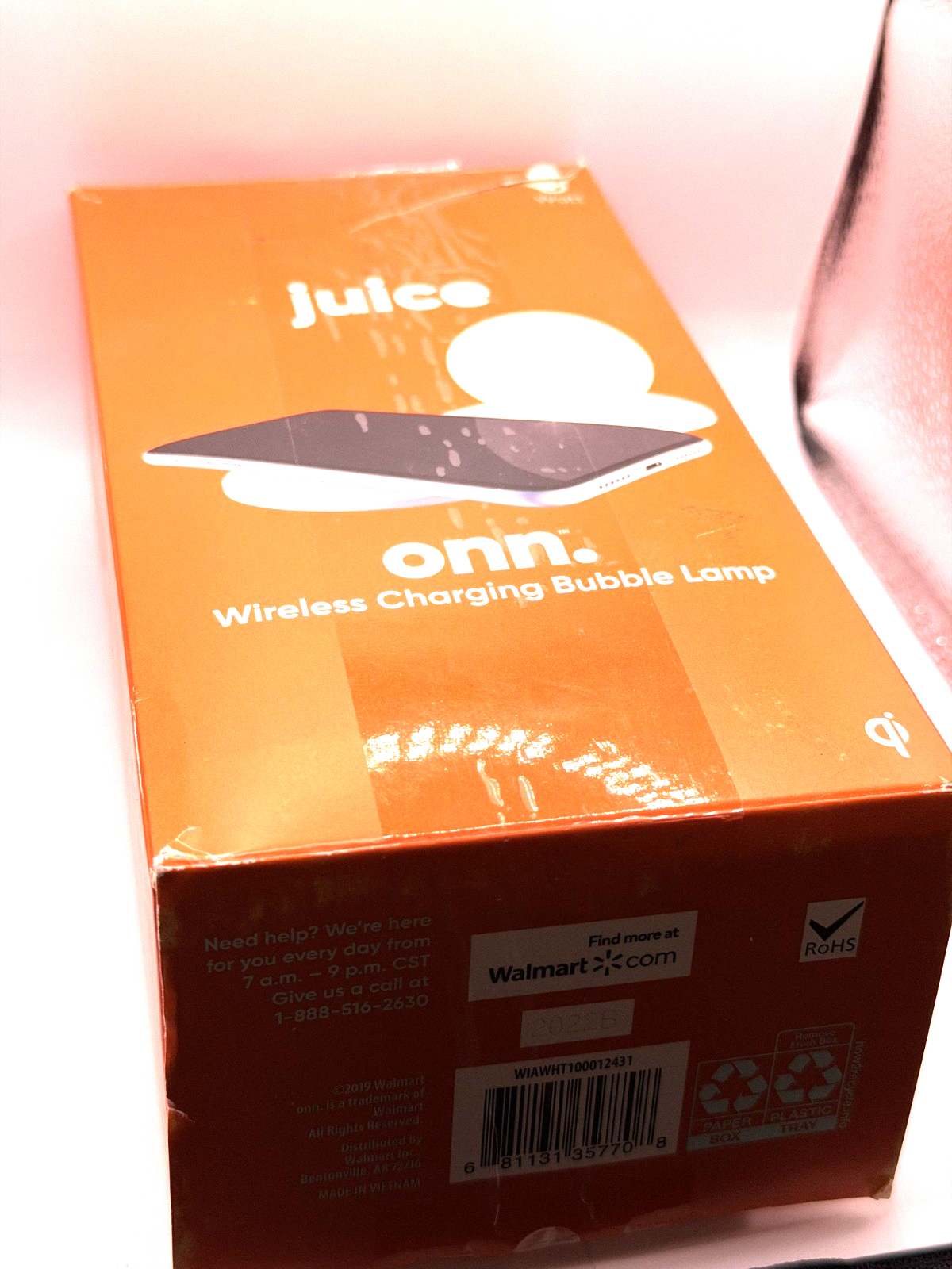 ONN 5W Wireless Charging Bubble Lamp Qi LED for Smart Phones