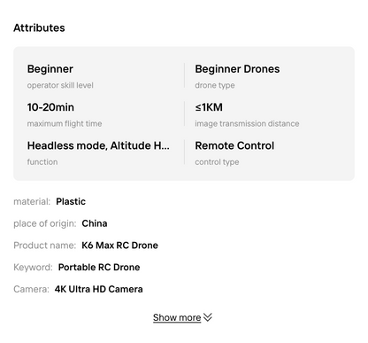 New K6 Max Triple Lens Drone 2.4G RC Optical Flow Drone with 4K Electric Camera