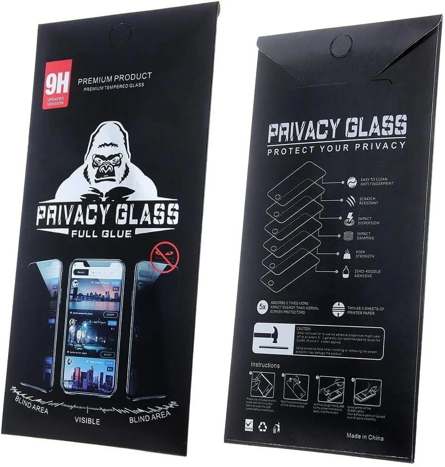 Privacy Glass | iPhone 16, Plus, Pro, Pro Max | Tempered Glass | 10 Pieces | NEW