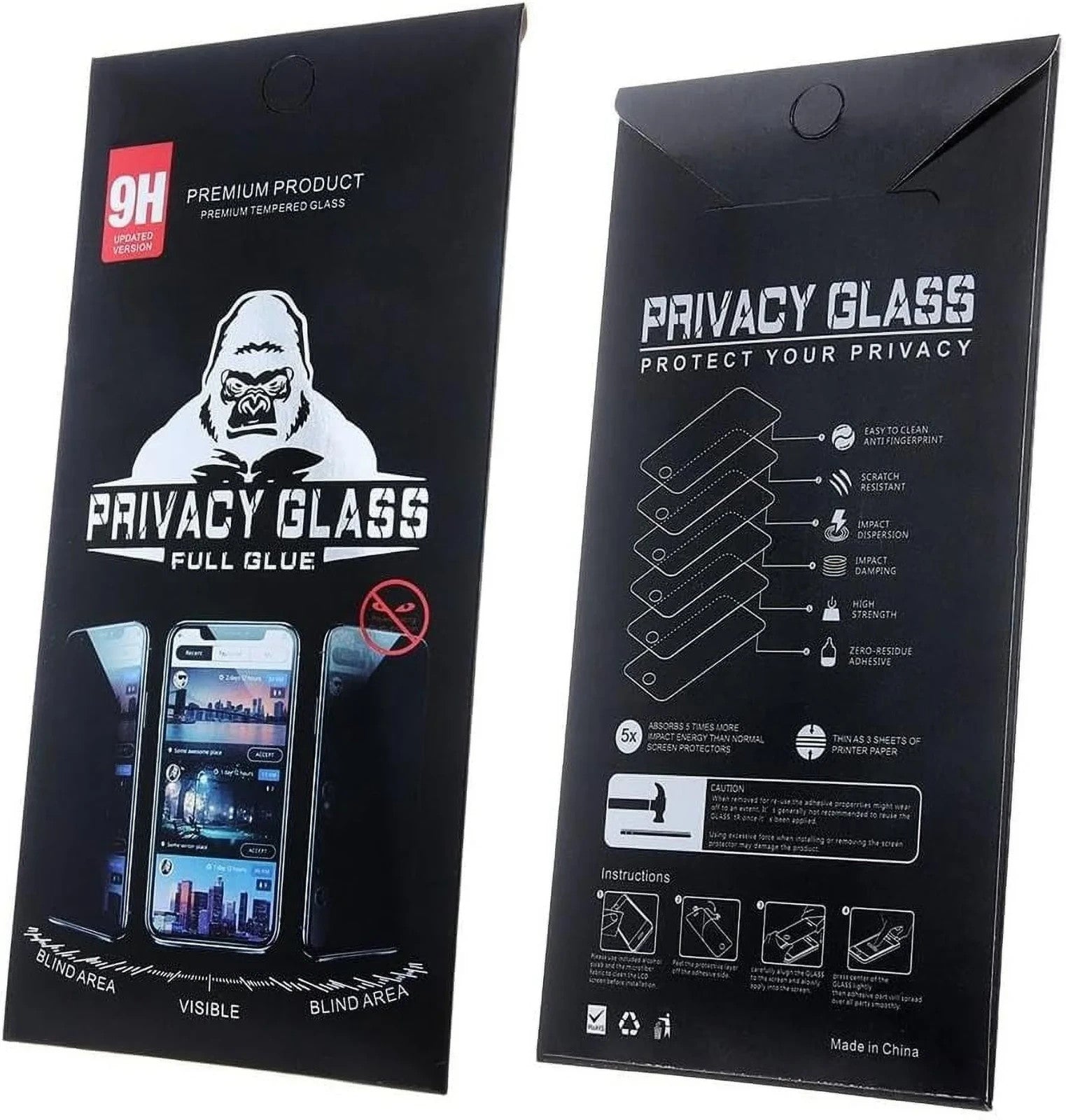 Privacy Glass | iPhone 16, Plus, Pro, Pro Max | Tempered Glass | 10 Pieces | NEW
