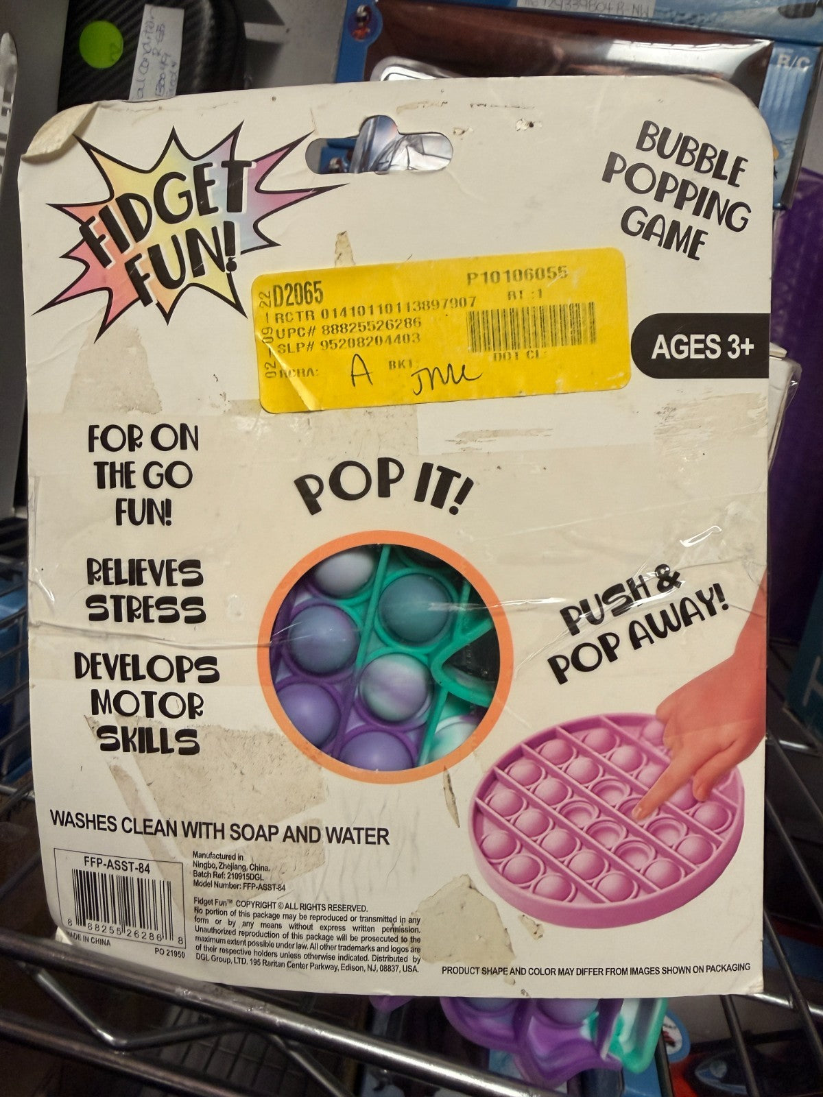 Fidget Fun Bubble Pop Sensory Popping Game, Unicorn