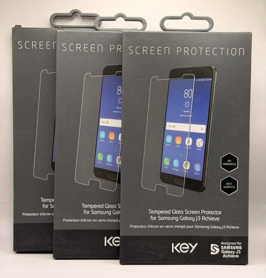Bundle of 3 | KEY Tempered Glass Screen Protector for Samsung Galaxy J3 Achieve