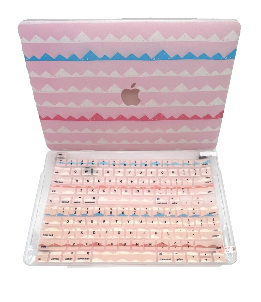 For MacBook New Pro 13" Hard Shell Cover, Mostly Pink - w/Keyboard Skin