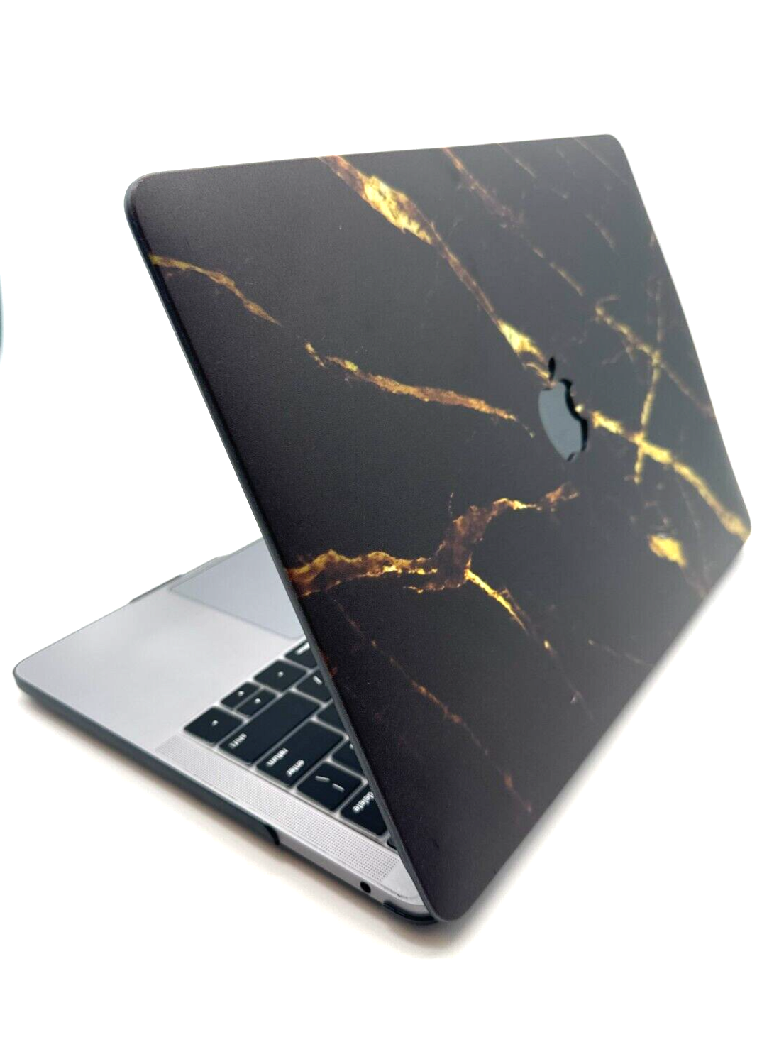 For MacBook New Air 13" Hard Shell Cover - Deep Brown Marble w/Keyboard cover