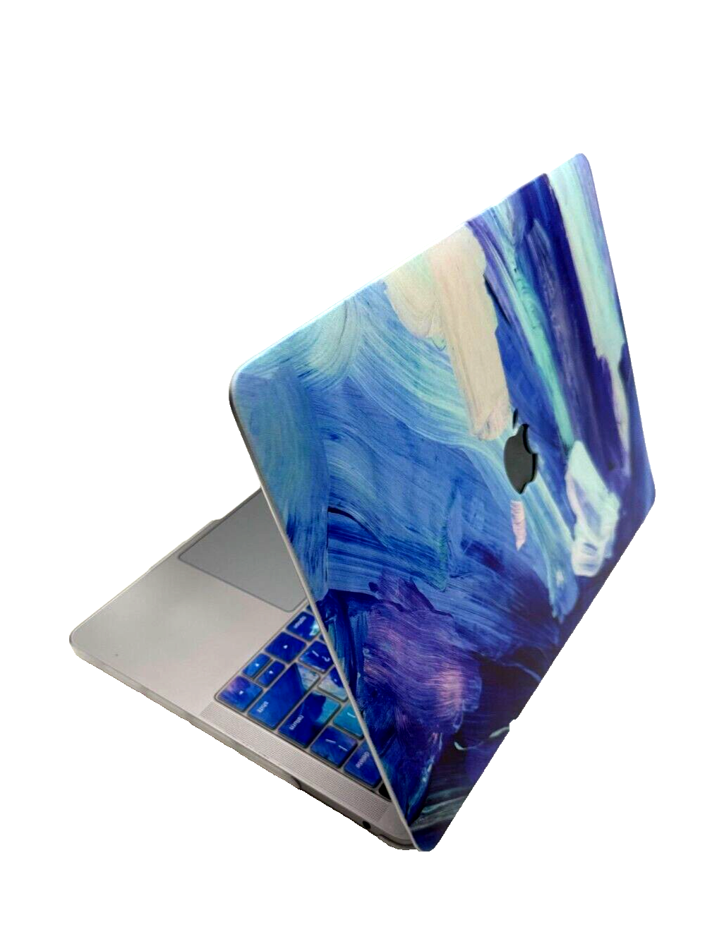 For MacBook New Pro 13" Hard Shell Cover - Paint Stroke Blue w/Keyboard cover