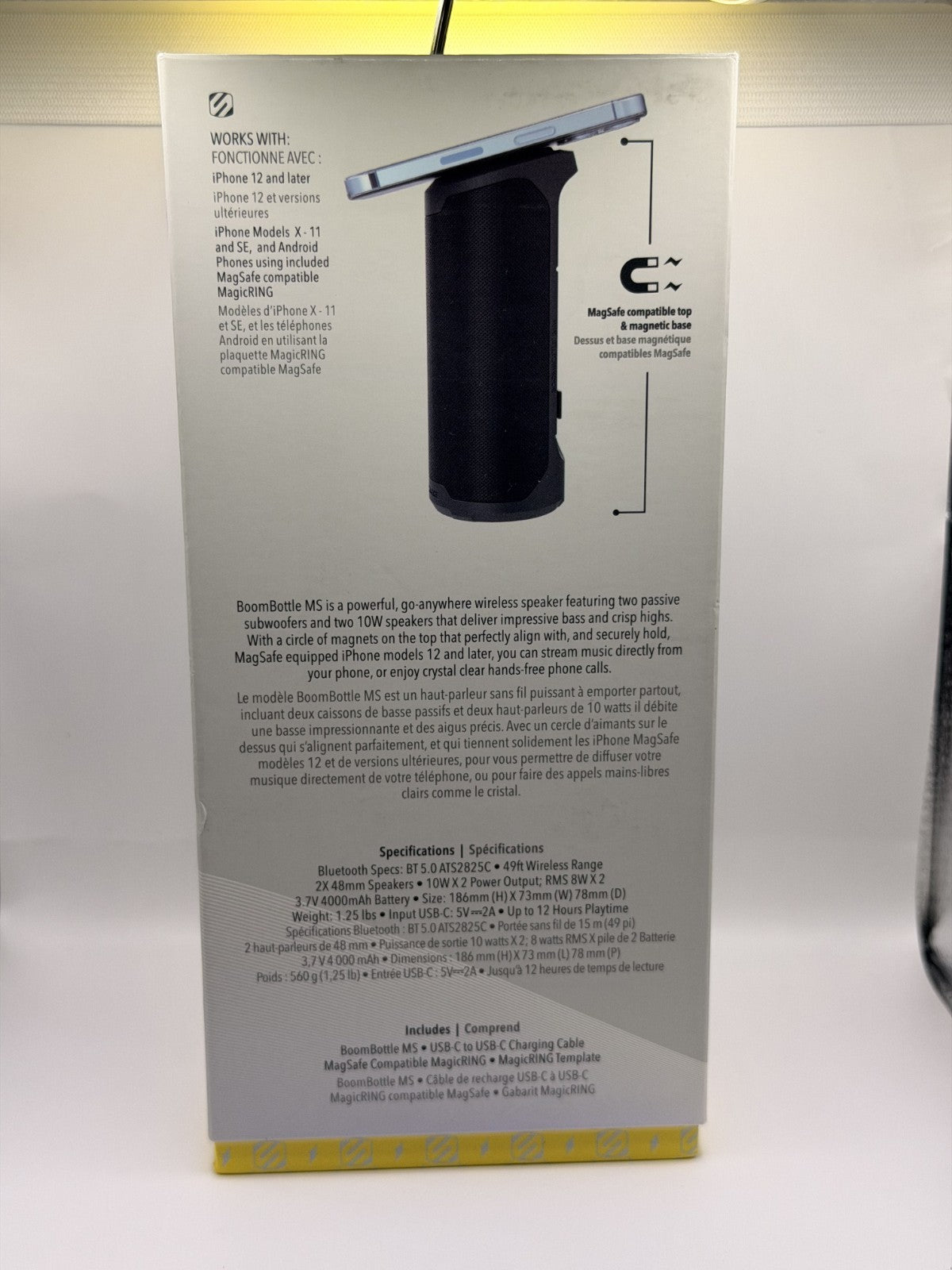 SCOSCHE BoomBottle MS Wireless Bluetooth Speaker, Waterproof, BTMSMSC1-BB2