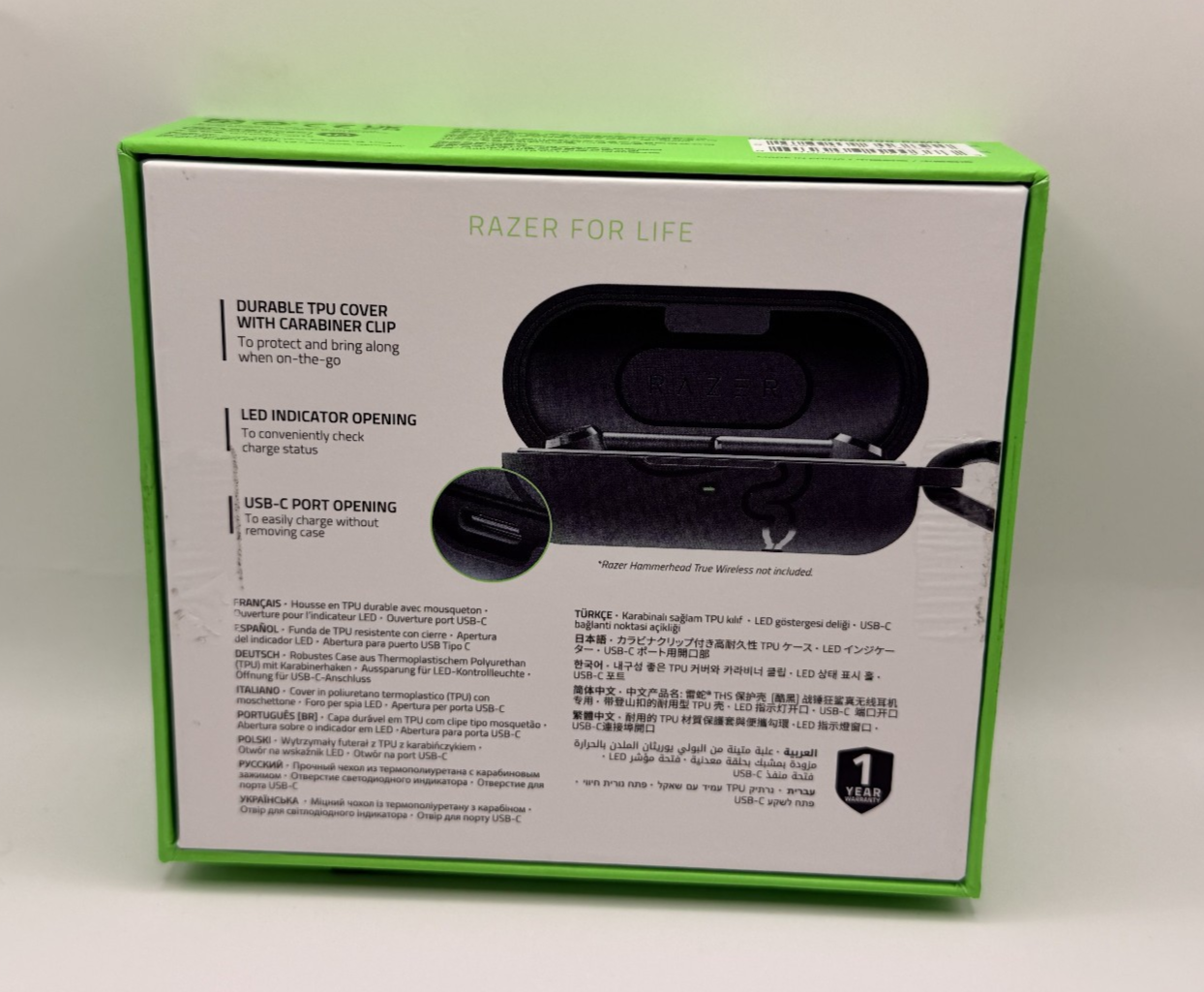 Razer THS Case Protective Cover for Hammerhead True Wireless Earbuds