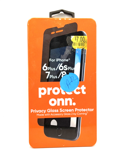 Protect Onn Privacy Glass Screen Protector for iPhone 6+/6S+/7+/8 - Anti Smudge